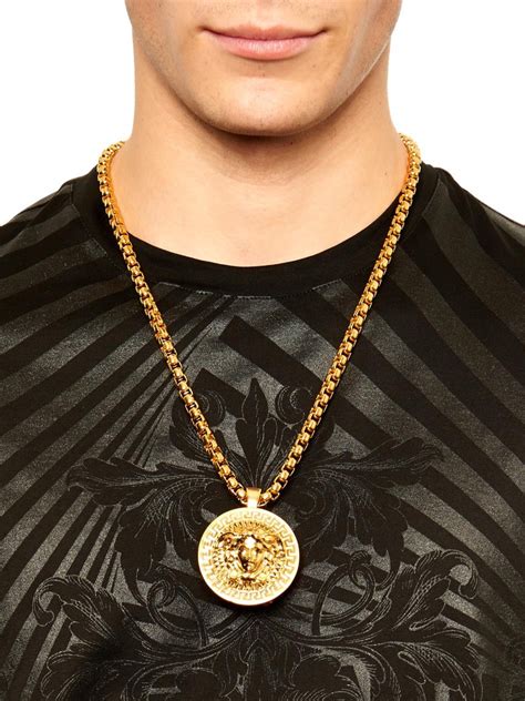 versace pendant mens|versace necklaces men's.